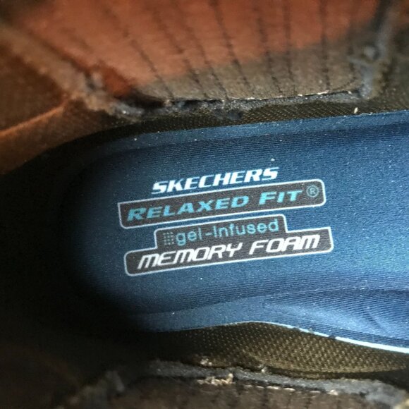 Skeckers 64263 Relaxed Fit Dorton Brown Leather Pull On Ankle Boots Men 8/41 Mem - Picture 6 of 10